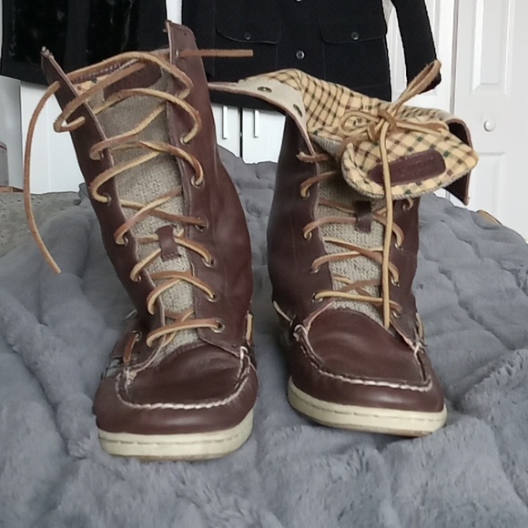 Sperry Topsider Leather Shoes/Boots Size 8.5 - Picture 2 of 4